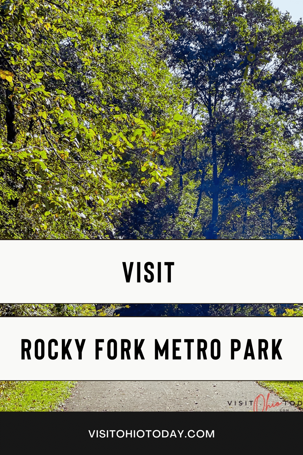 Rocky Fork Metro Park is located in Westerville, Ohio and is part of the Metro Parks of central Ohio. This metro park has paved paths, dog park, bridle trails, playground and more!