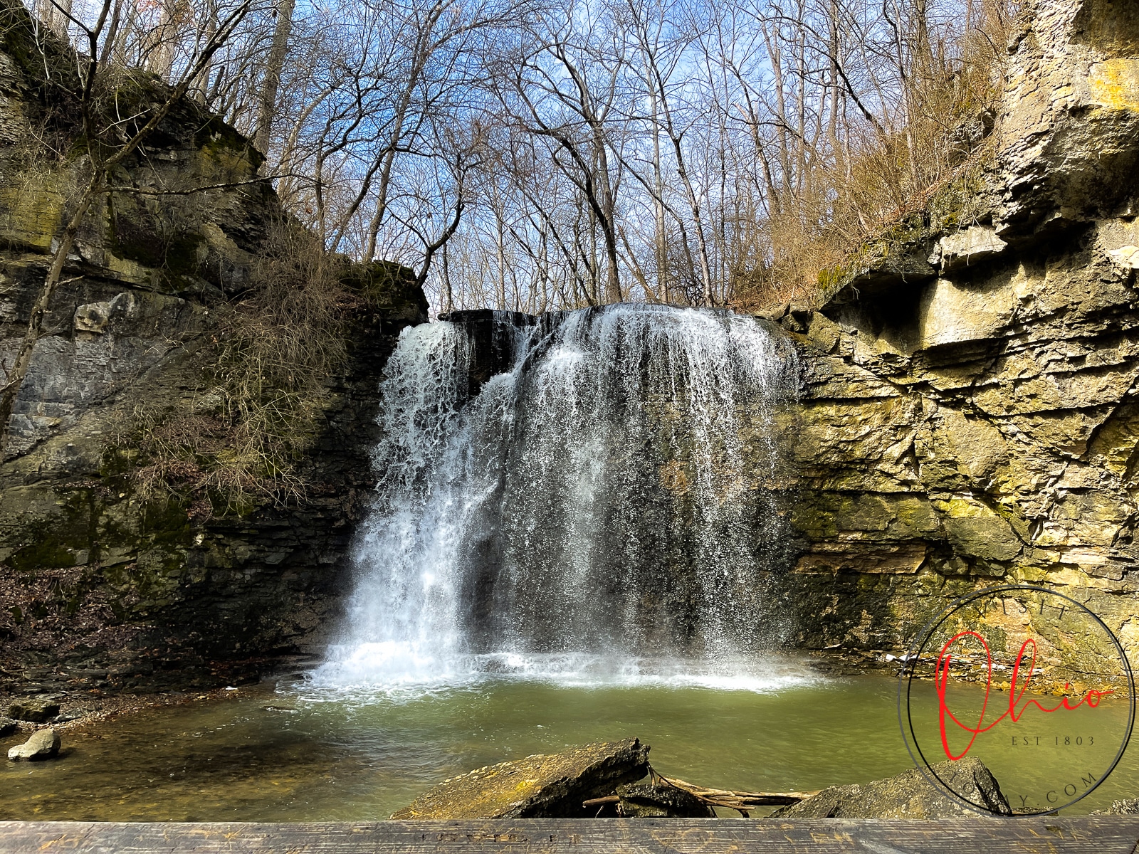 hayden runs falls waterfall, water rushing over rock. Photo credit: Cindy Gordon of VisitOhioToday.com