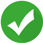 green circle with white check mark