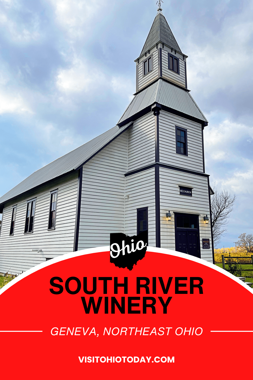 South River Winery is a beautiful century old church that was moved from Shalersville, Ohio to its current location in the Grand River Valley. South River Winery has a variety of wines from sweet to dry that can be enjoyed either inside the unique South River Winery tasting room while sitting in a church pew or on the grounds under the pavilion or while roaming through the South River Winery itself. @southriverwinery #genevaohio #ohiowineries