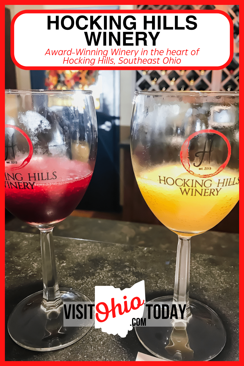 Hocking Hills Winery is a must visit destination when in the Hocking Hills, Ohio area. This family owned and run winery, offers red and white wine, wine slushies and more! #hockinghills #ohio