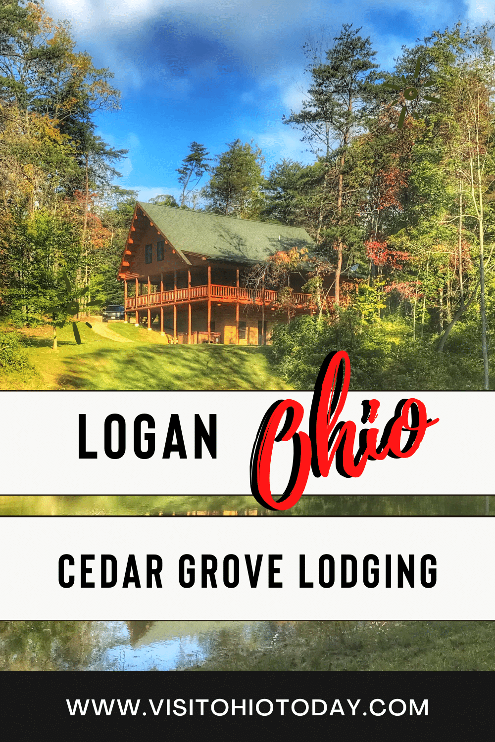 Cedar Grove Lodging is a destination within the heart of the Hocking Hills region. The 65 acre property offers accommodations for 1-85 people. #hockinghills #logan #loganohio #cedargrovelodging #cedargrove