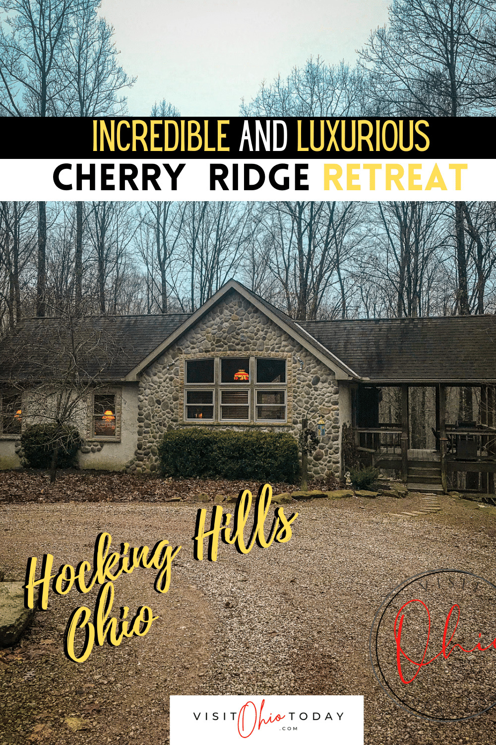 Cherry Ridge Retreat is a luxurious getaway in Hocking Hills. Cherry Ridge Retreat does offer a couple of family friendly cabins.  #cherryridgeretreat #hockinghills #ohio