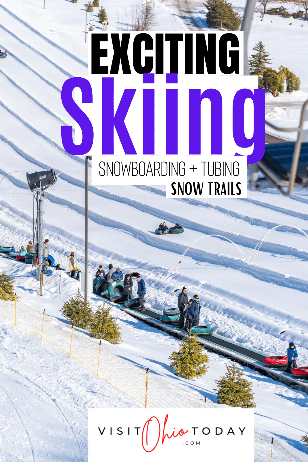 snow tubing lanes at snow trails