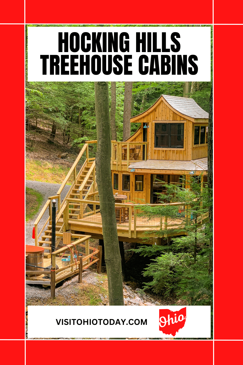 Hocking Hills Treehouse Cabins are a luxurious escape into nature with all the comforts of home. The Hocking Hills Treehouse Cabins are well built and have all the amenities you need for a relaxing elevated getaway.