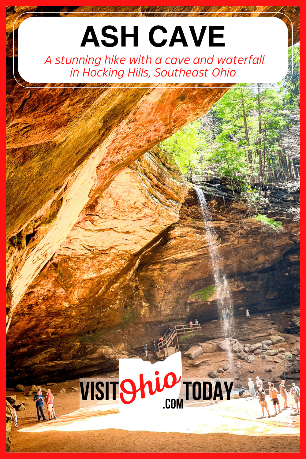 Ash Cave is in the stunning Hocking Hills State Park, Hocking County, Ohio. Ash Cave is the largest recess cave East of the Mississippi River. | Ash Cave | Ash Cave Hocking Hills | Hocking Hills State Park | Hocking Hills Ohio