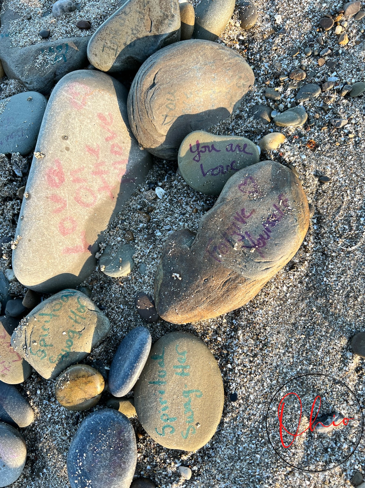 Stones and pebbles on a beach