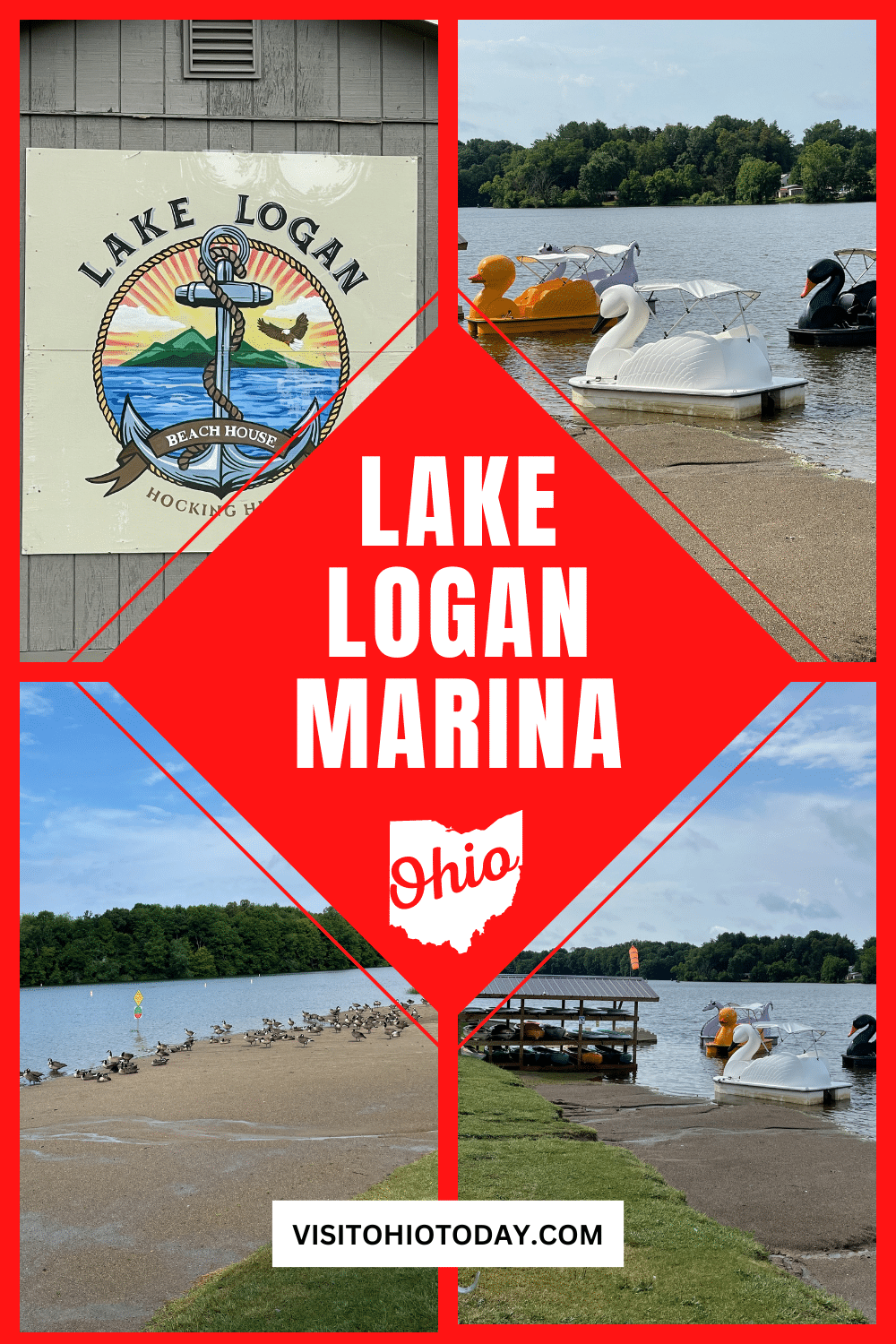 Lake Logan Marina is located at Lake Logan in the Hocking Hills area. Lake Logan is a state park that offers up several types of outdoor recreation. #pedalboats #hockinghills #loganohio #marina #ohio