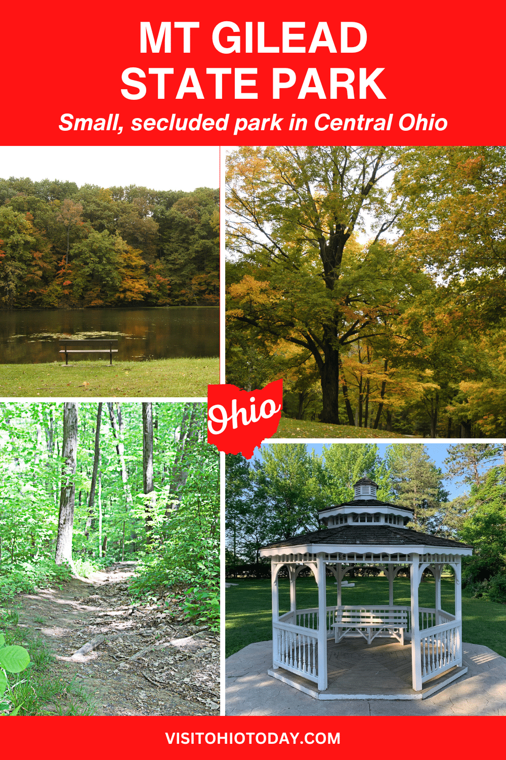 Mt. Gilead State Park is a small, secluded park in Morrow County, Central Ohio. It has plenty of activities and facilities for all visitors!