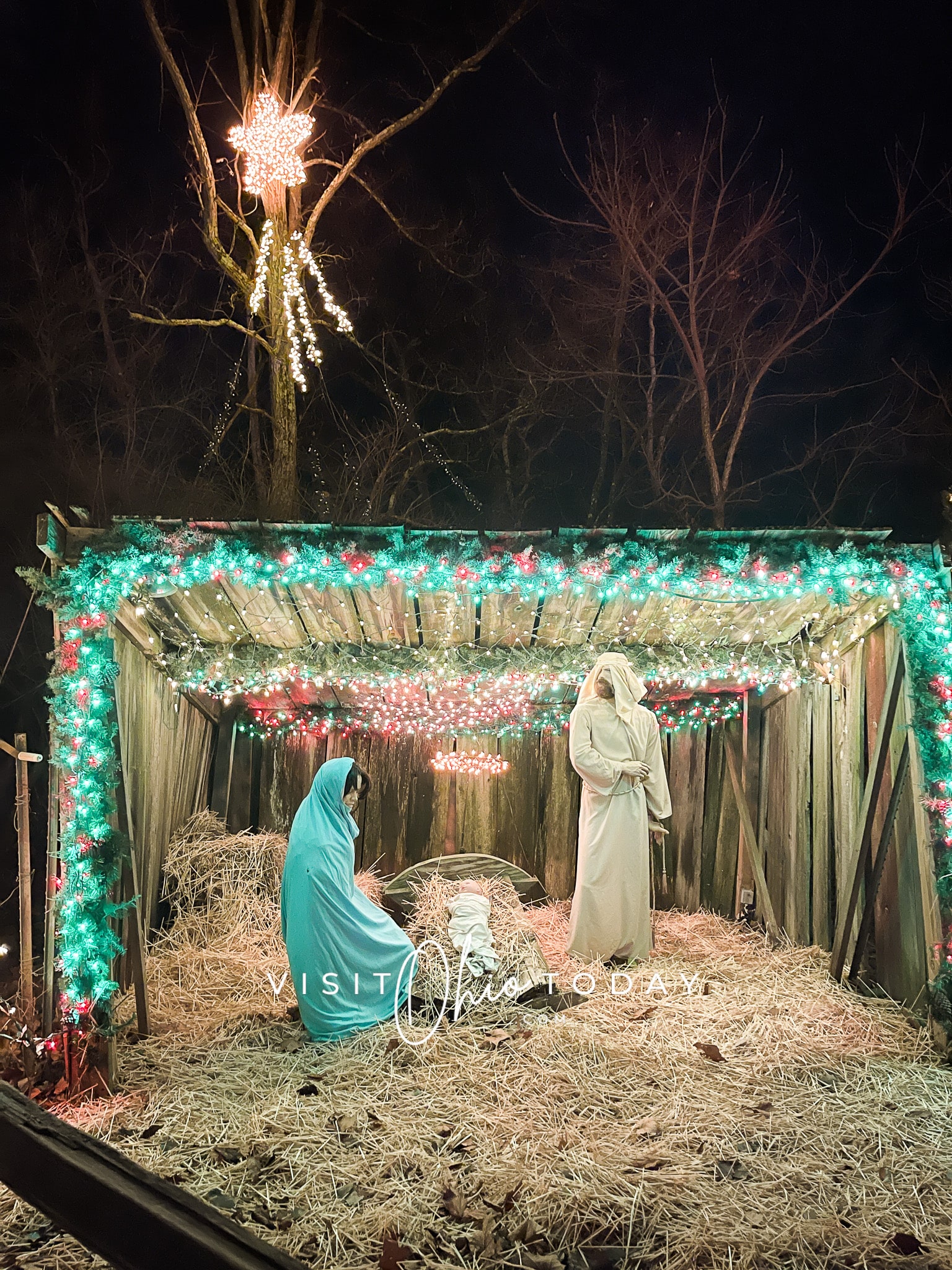 life sized manger scene