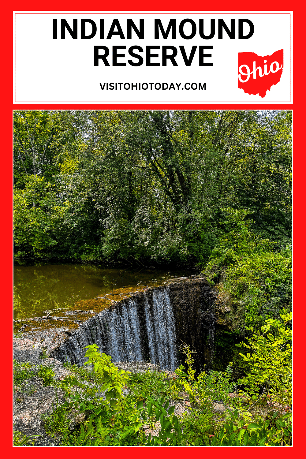 Indian Mound Reserve is three parks in one! This is a charming place that can be enjoyed by all with waterfalls, mounds, and more. | Indian Mound Reserve | Cedarville Ohio | Greene County