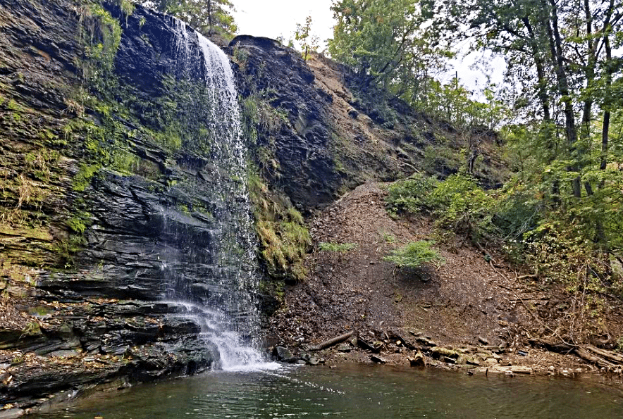 horizontal photo of Day's Dam Waterfall at the Black River Reservation, Ohio