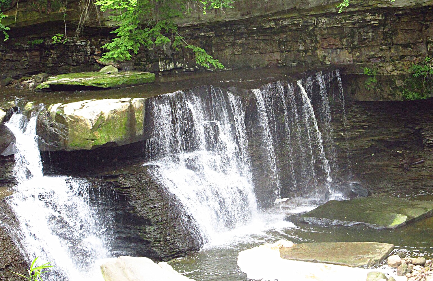 horizontal photo of the great falls of Tinkers Creek, Ohio