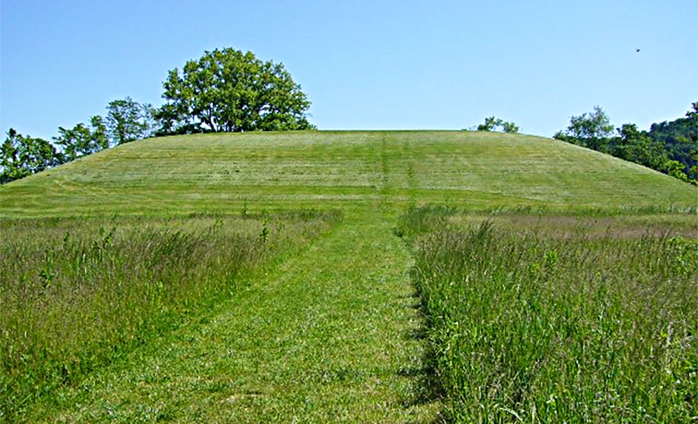 horizontal photo of the Seip Earthworks at the Hopewell Culture National Historic Park
