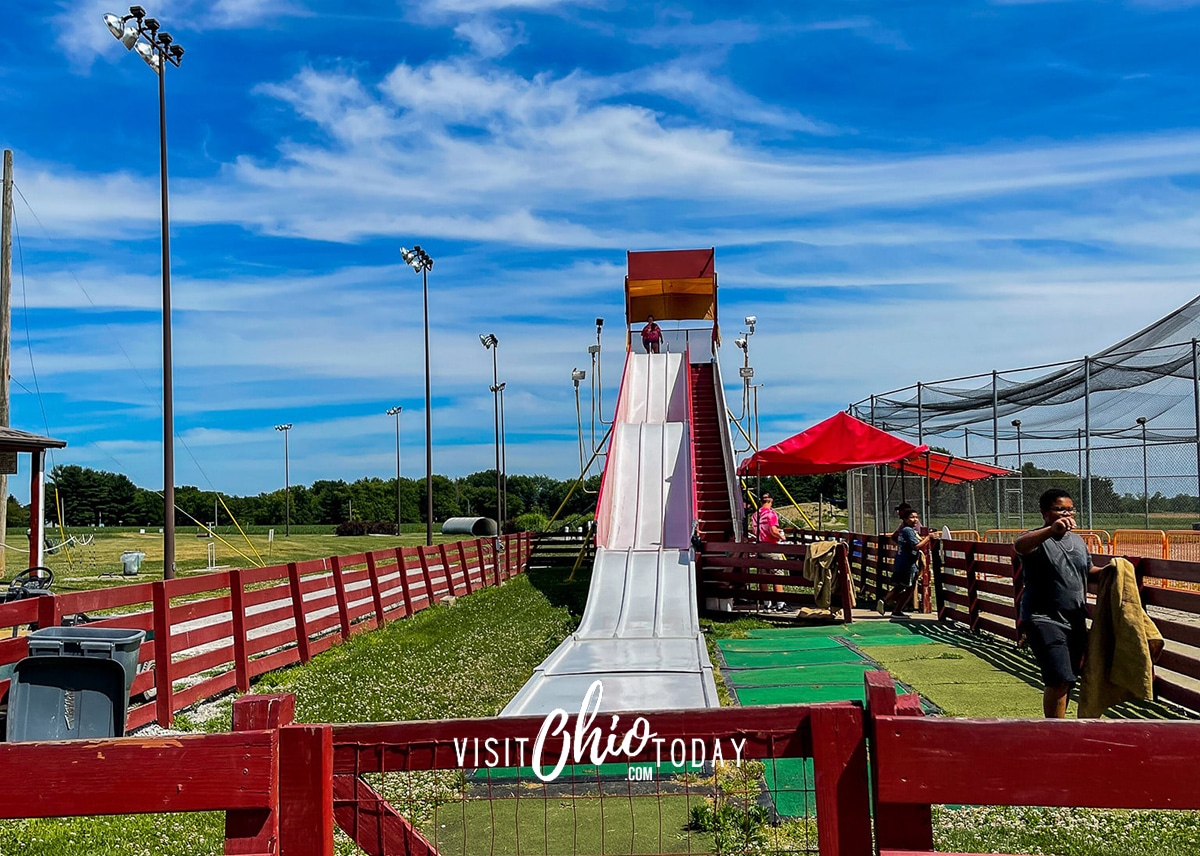 horizontal photo of the slide at Young's Dairy. Photo credit: Cindy Gordon of VisitOhioToday.com