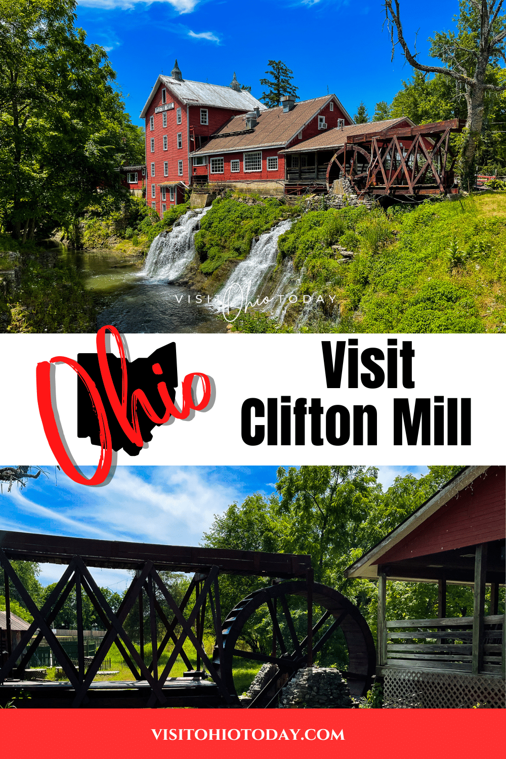 Clifton Mill is one of the largest water-powered grist mills still in existence. You can see the mill working, taking water from the Little Miami River and converting it to power to activate the stones to grind grain into flour. The town of Clifton is 3.5 miles east of Yellow Springs