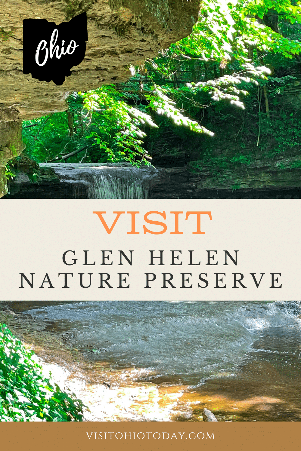 Glen Helen Nature Preserve is immediately east of Yellow Springs, Ohio. It is the largest private nature preserve in the region. As well as being stunningly beautiful, there is a lot to do at Glen Helen. The 'Yellow Spring' that gives the town it's name can be found here.