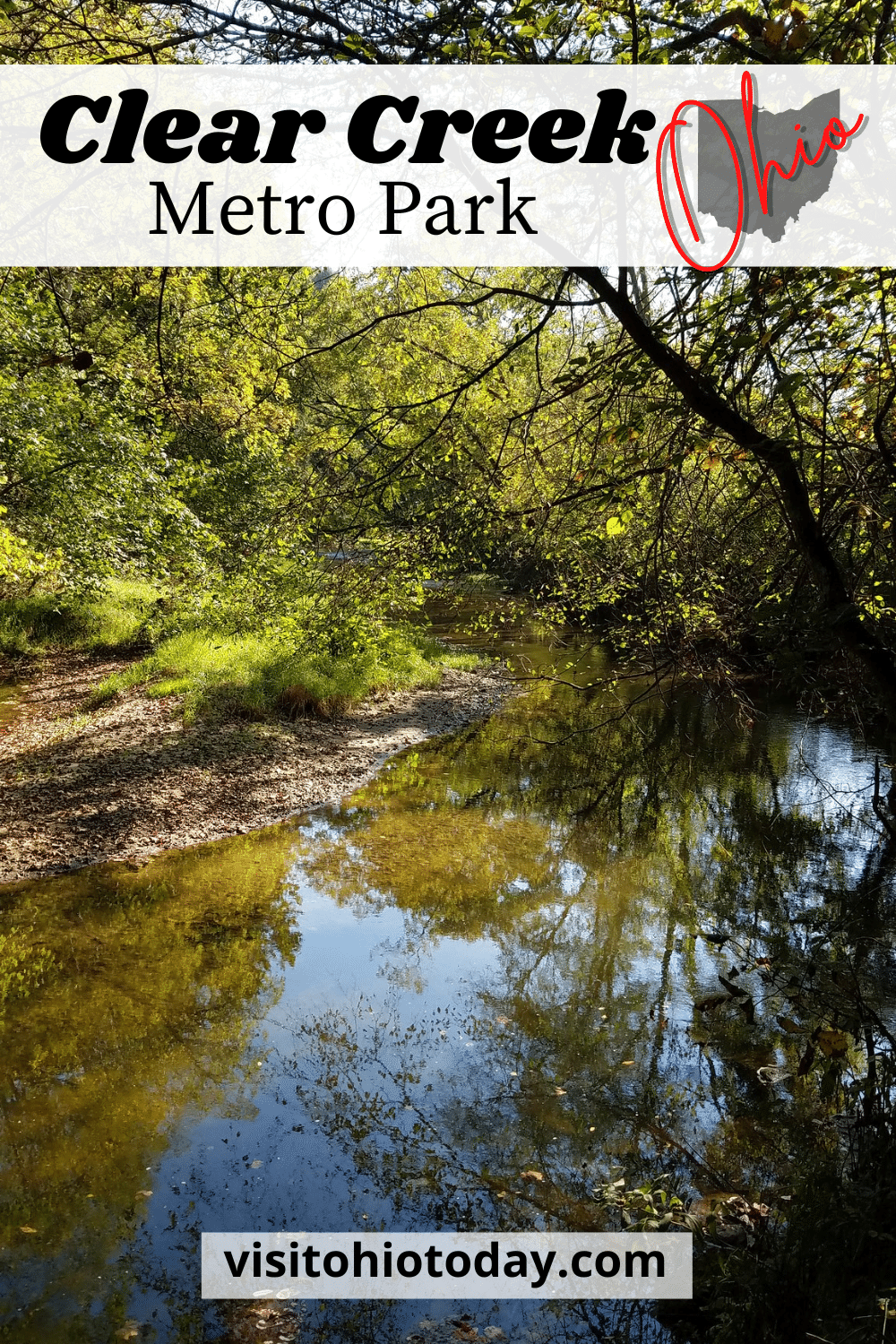Clear Creek Metro Park consists of over 5,300 acres of woodland, with blackhand sandstone cliffs, ravines and creeks
