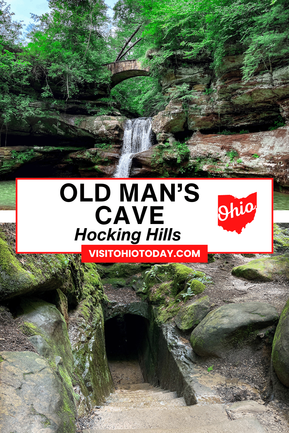 Old Man´s Cave travels through an amazing gorge, that is cut through a 150-foot thickness of Blackhand sandstone.