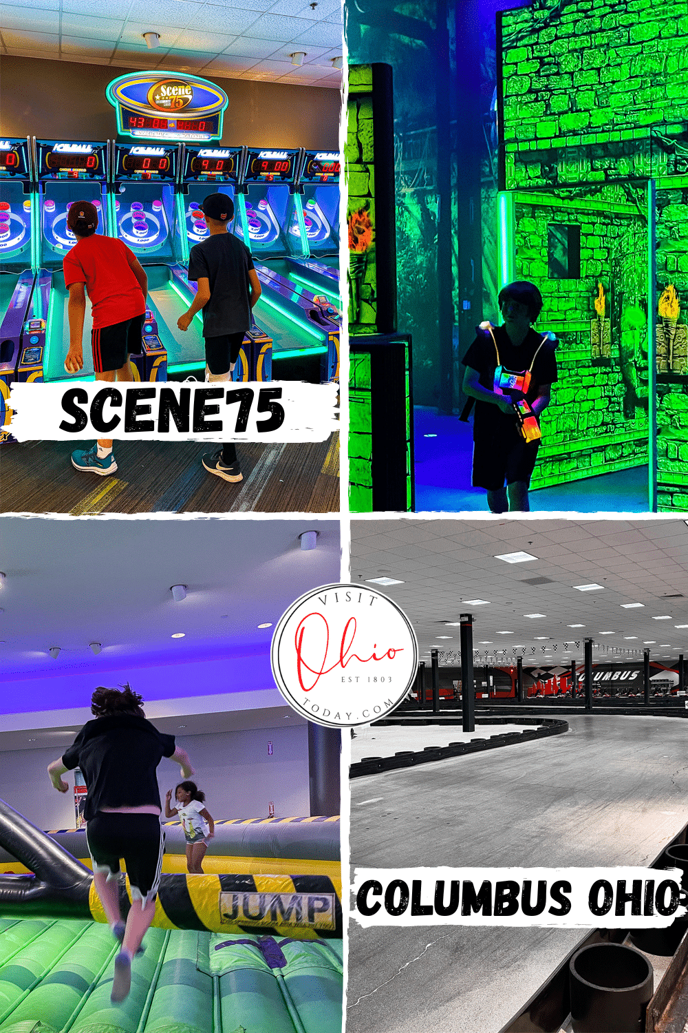Scene75 Columbus has something for everyone, it is a fun-filled place and you are sure to have a great day when you visit! With 16 indoor attractions and more than 200 arcade games, adults and kids are well catered for!