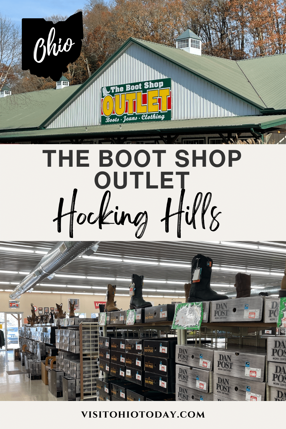 The Boot Shop Outlet, located in Hocking Hills, provides a vast array of boots with style, durability, and functionality. When you enter The Boot Shop Outlet, you will see rows of boots and clothing that are ideal for the outdoor lifestyle. Whether you are looking for work boots, hiking boots, casual boots, or boots for any other purpose, you will find them here... and all at discounted prices!