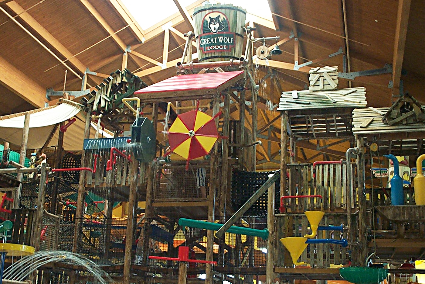 horizontal image of a play center at Great Wolf lodge indoor water park