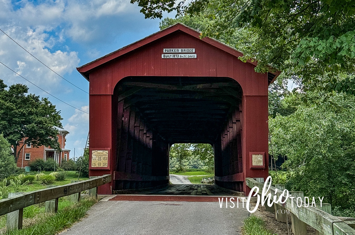 horizontal photo of Parker Bridge in Upper Sandusky. Photo credit: Cindy Gordon of VisitOhioToday.com