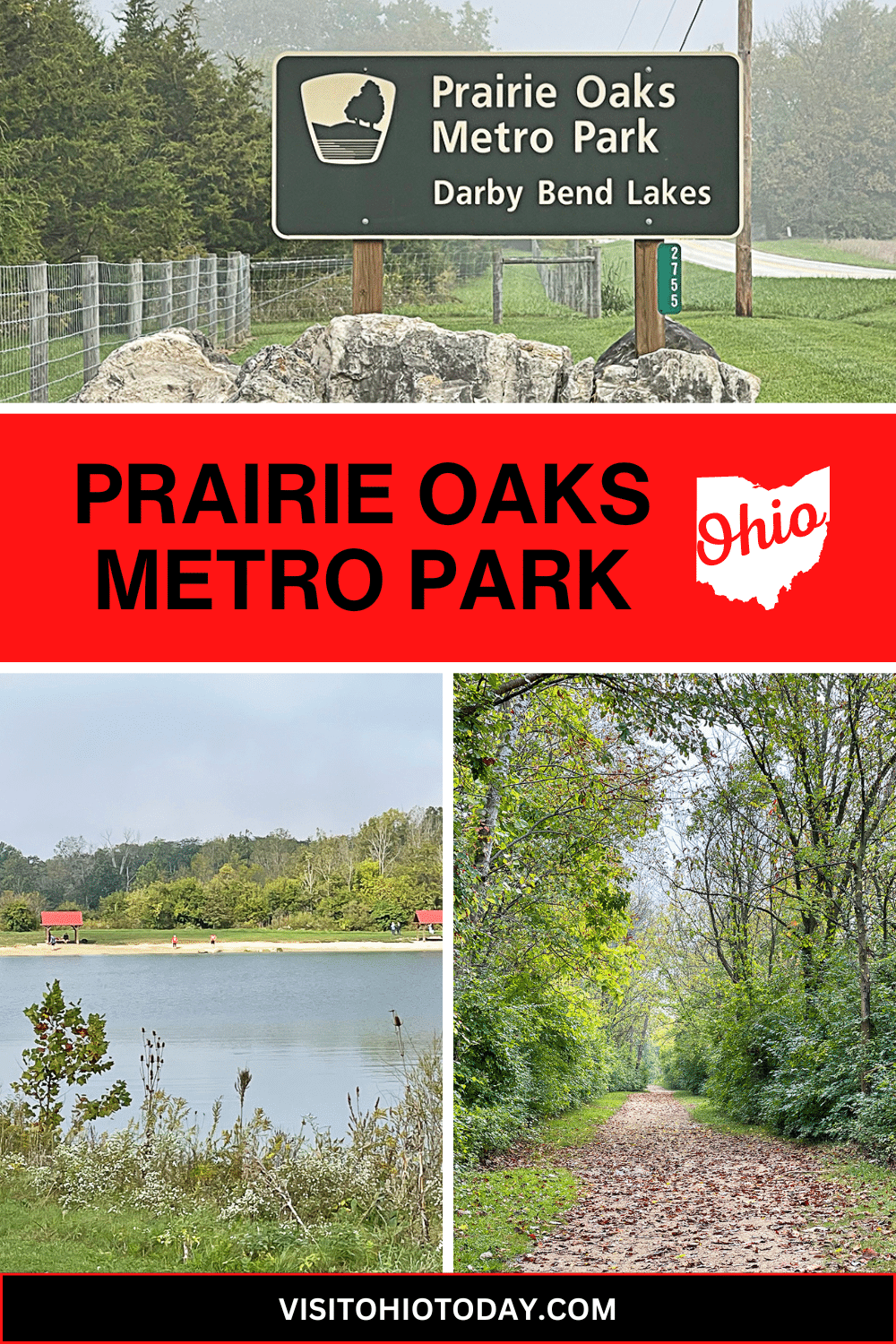 Prairie Oaks Metro Park features nearly 500 acres of beautiful prairies within the total park area of 2,203 acres. There is something for everyone here, whether you wish to go bird-spotting, hiking, or have a picnic.