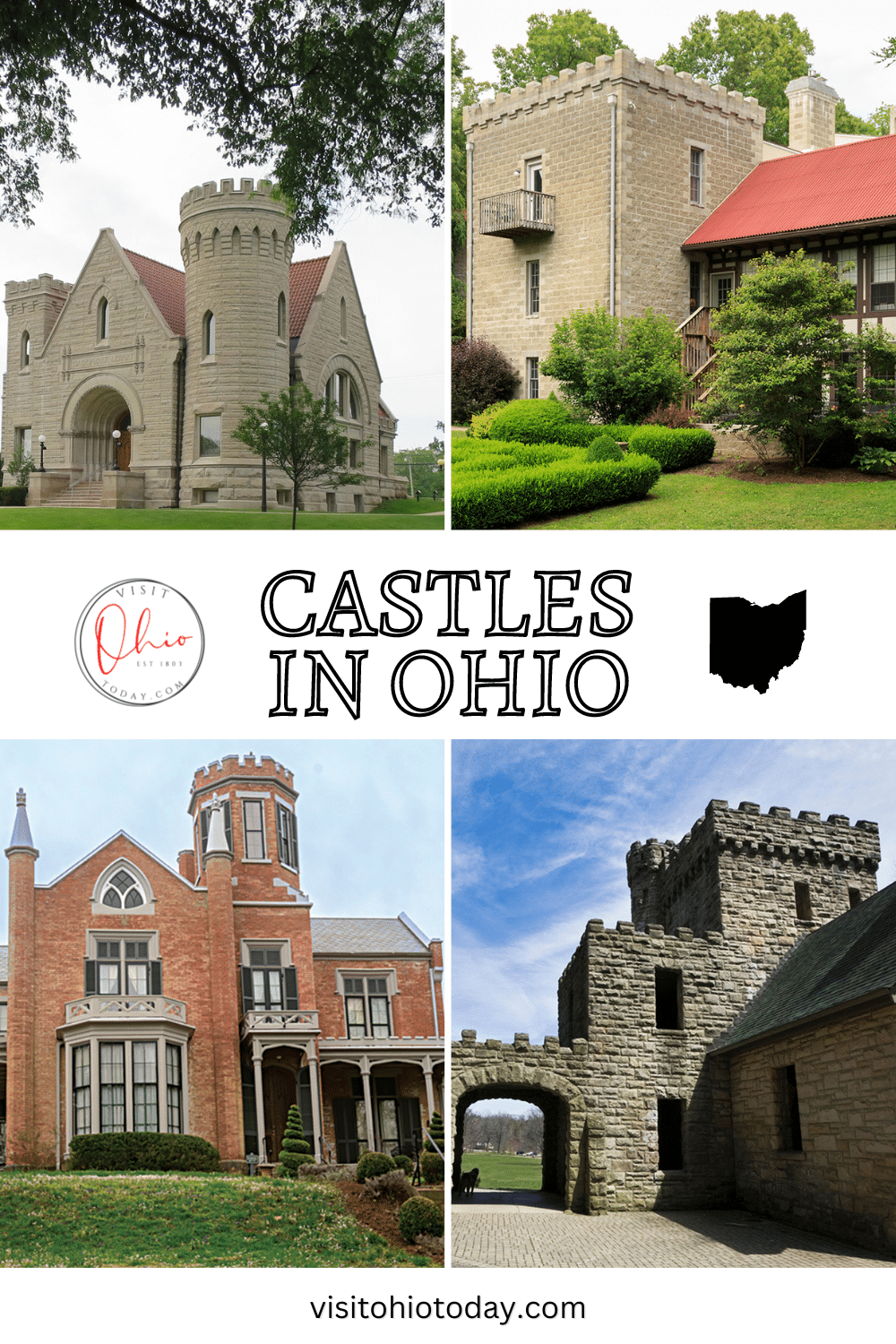 There are at least 16 castles in Ohio, some of which are open to the public for visiting, some are museums, others are hotels or inns, and some are privately owned. Take a historical tour around the castles in Ohio!