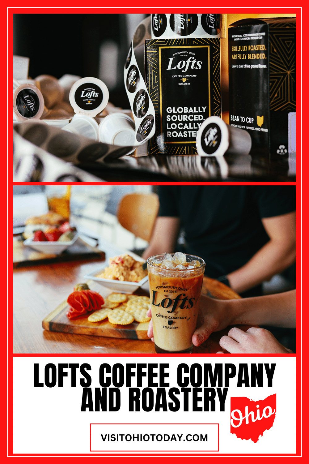 Lofts Coffee Company and Roastery roast their own coffees, have a full bakery, and serve food, wine, and cocktails.  They also make K-cups, which are filled with fresh roasted and fresh ground coffee.  Their coffee pods are 100% recyclable and filled to order.