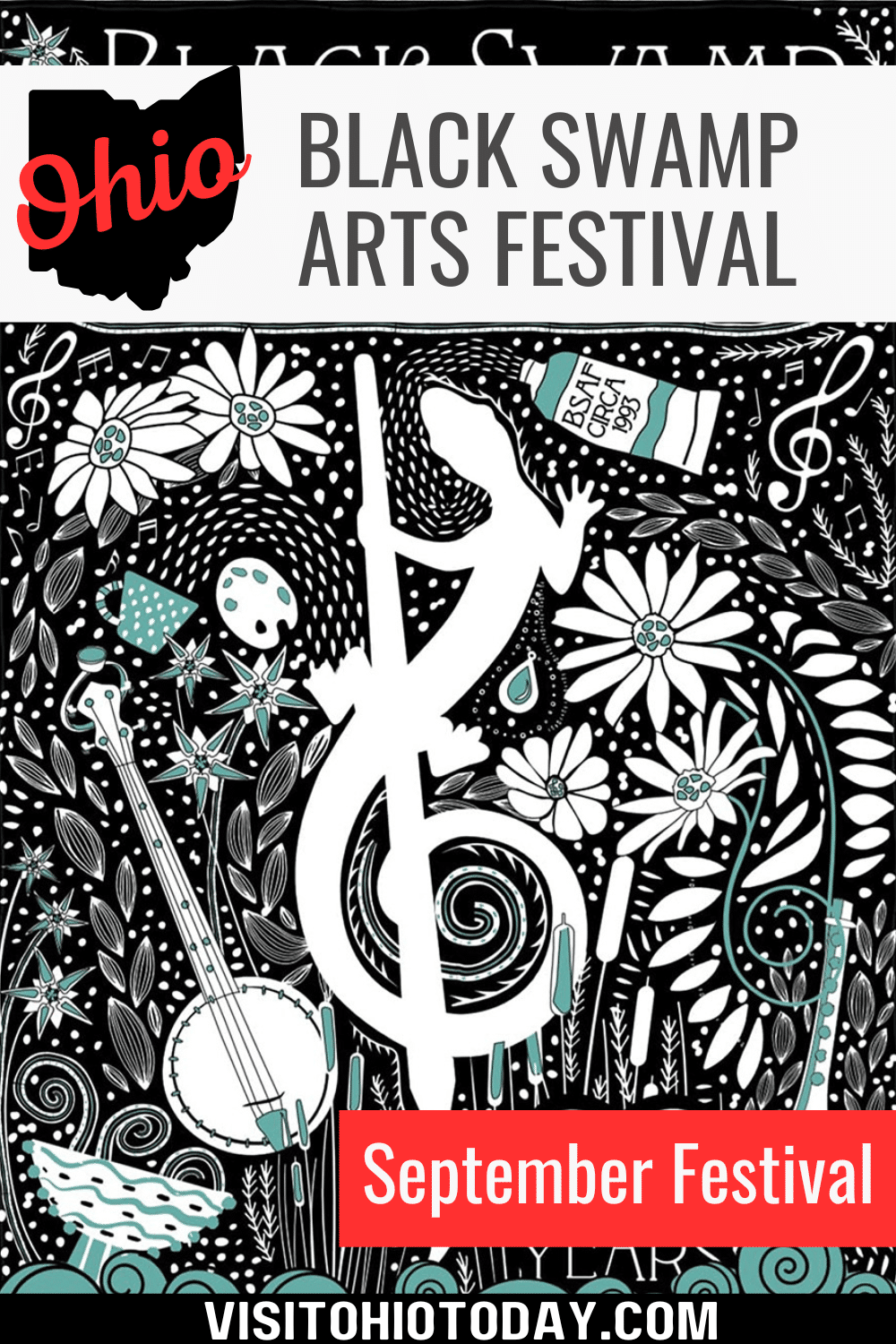 The Black Swamp Arts Festival is a free arts and live music festival held in Bowling Green on the first full weekend after Labor Day – September 8, 9, and 10, 2023.