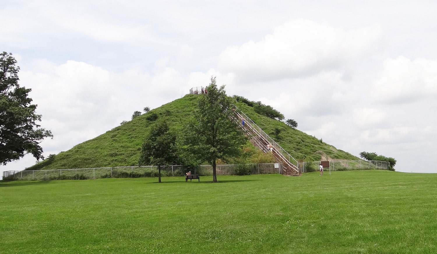 horizontal photo of the Miamisburg Indian Mound. Image via Flickr with permission