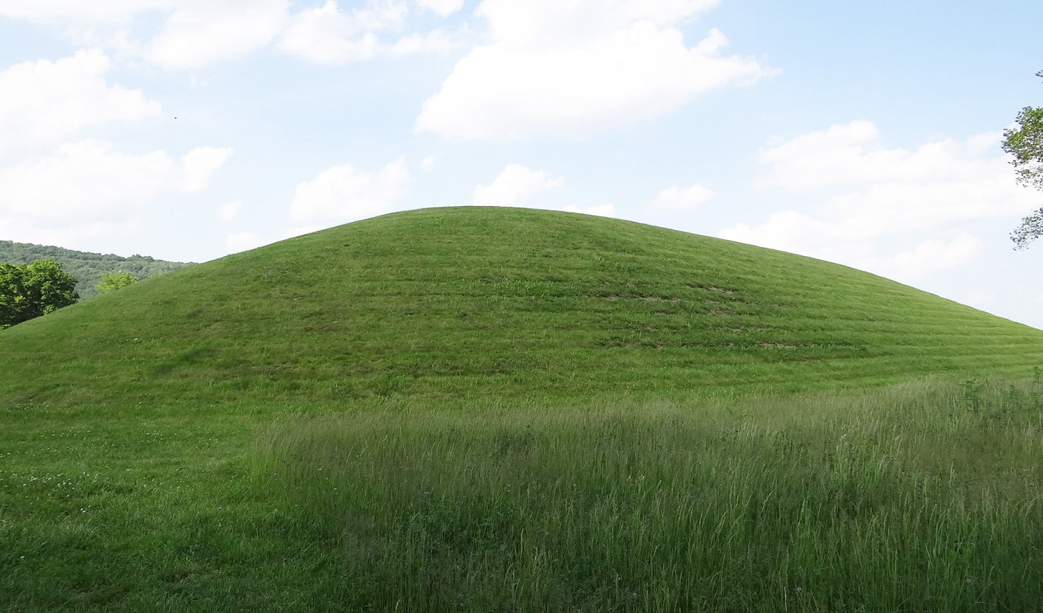 horizontal photo of the central mound at the Seip Earthworks. Image via Flickr with permission