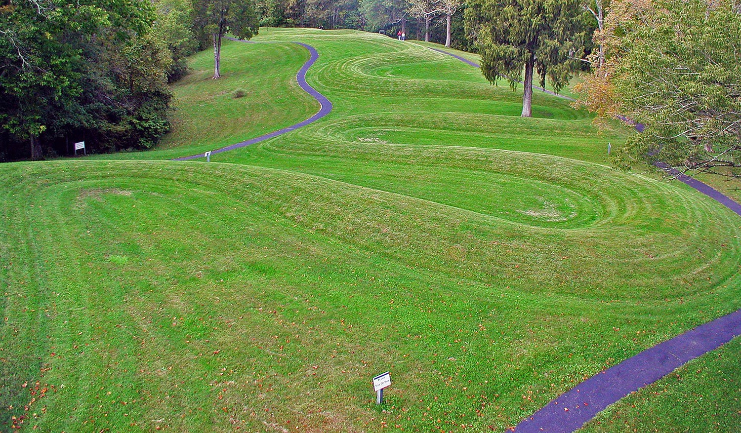 horizontal image of the Serpent Indian Mound. Image via Flickr with permission