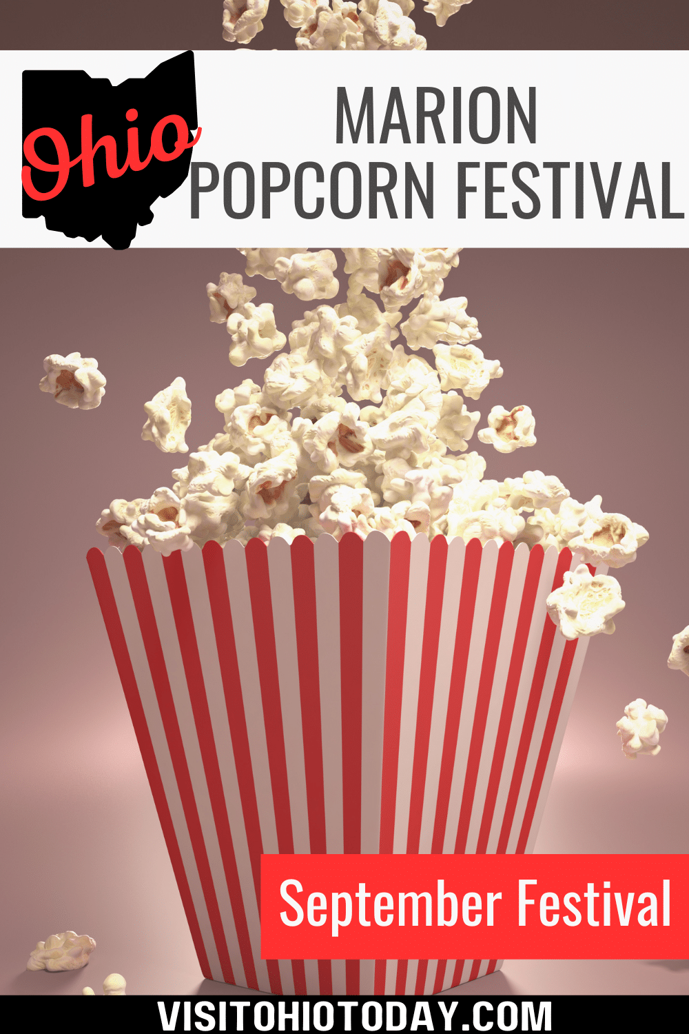The Marion Popcorn Festival is the largest popcorn festival in the world, attracting more than 250,000 visitors. Open Thursday, Friday and Saturday, 7th, 8th, and 9th September 2023.