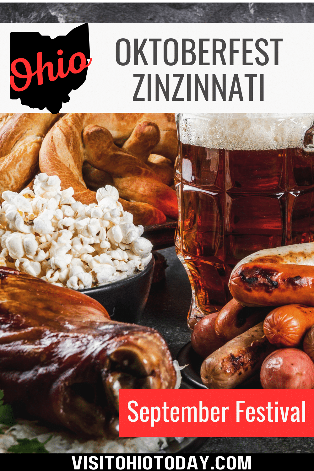 Oktoberfest Zinzinnati, held at downtown Cincinnati’s 5th Street, is the nation’s largest Oktoberfest. Held on September 14-17, 2023, this normally 3-day event has been extended by one day!