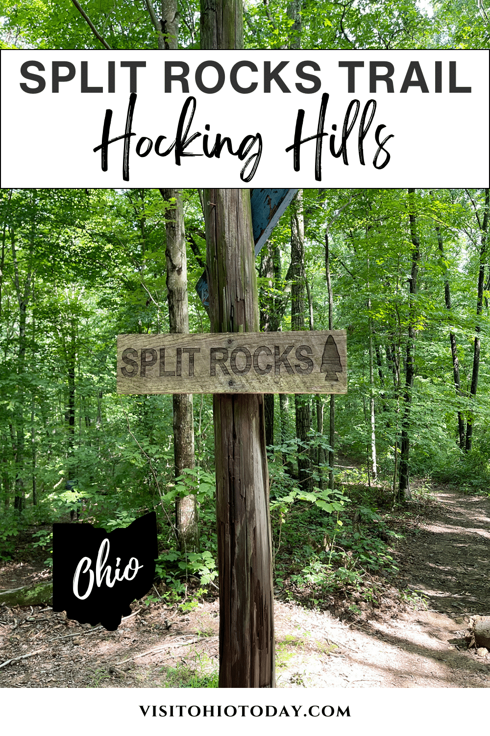 Split Rocks Trail Hocking Hills takes you through Camp Oty’Okwa Old-Growth Forest, a 200 acre forest within 737 acres of land owned by Big Brothers Big Sisters of Central Ohio.