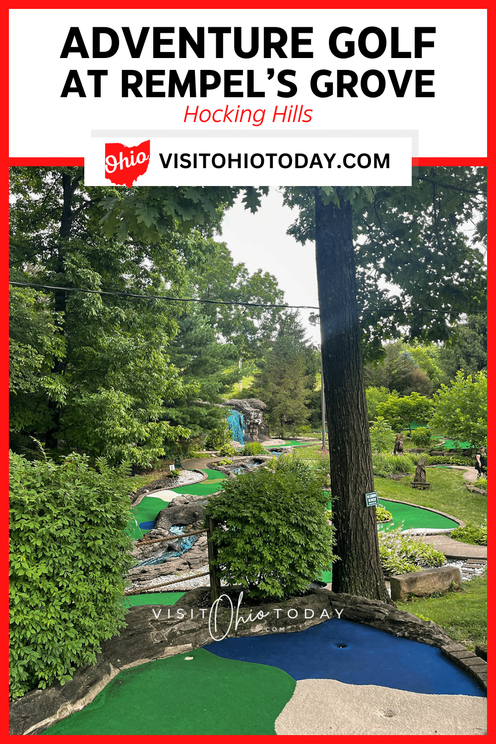 Adventure Golf at Rempel’s Grove is in beautiful Hocking Hills. Surrounded by amazing scenery and a host of other places to visit in the area.