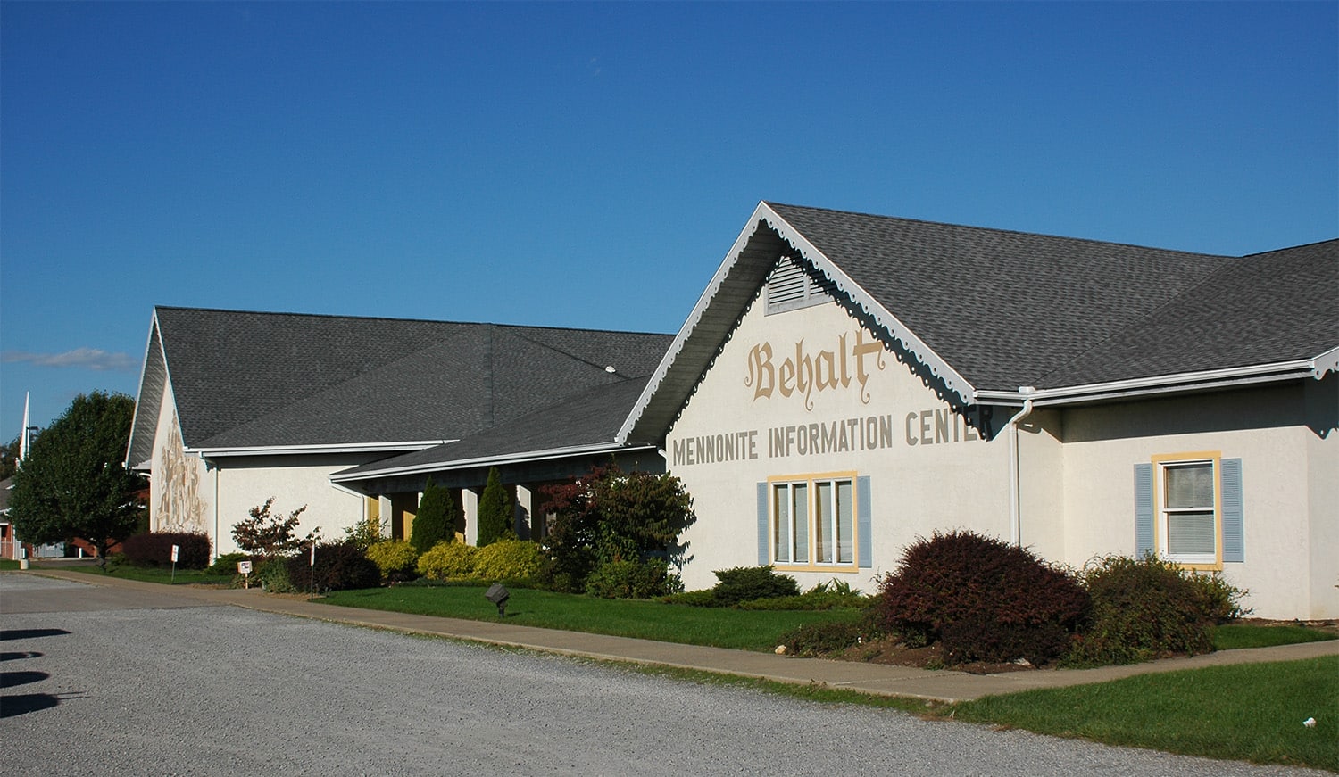 horizontal photo of the Amish and Mennonite Heritage Center - Behalt. Image from National Archives and Records Administration - Public Domain, via Wikimedia Commons