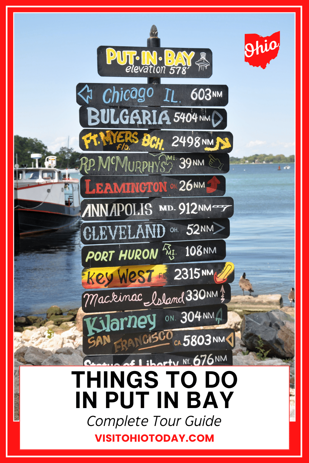 Located on South Bass Island, it may be small, but there is a huge variety of things to do in Put in Bay. One of the Lake Erie islands, it is by far the most visited, attracting more than half a million visitors each year. The island is served by ferry from Port Clinton and Sandusky.