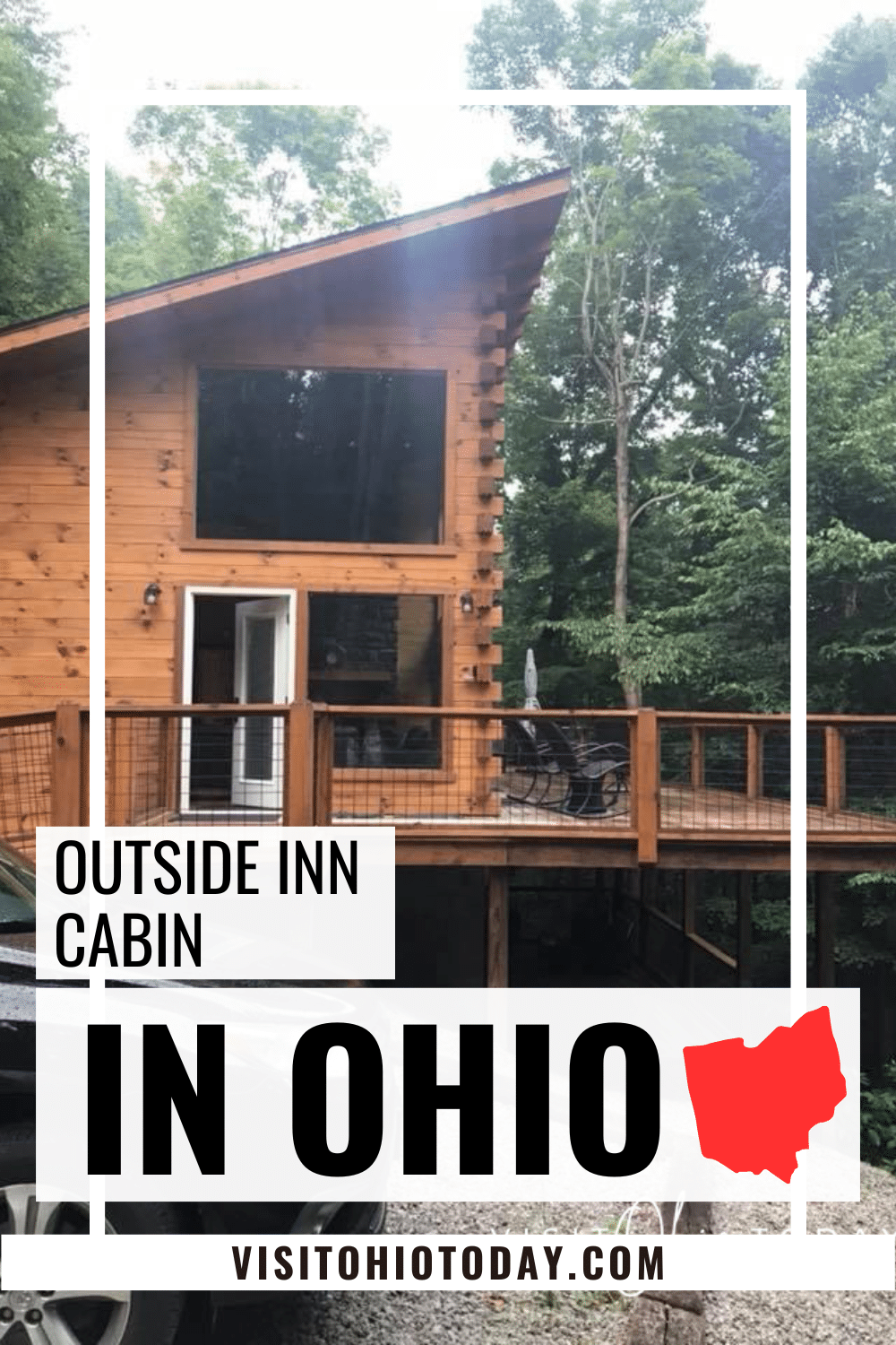 Escape the city and embrace nature at Outside Inn, a stunning contemporary log home located in Hocking Hills, Ohio.