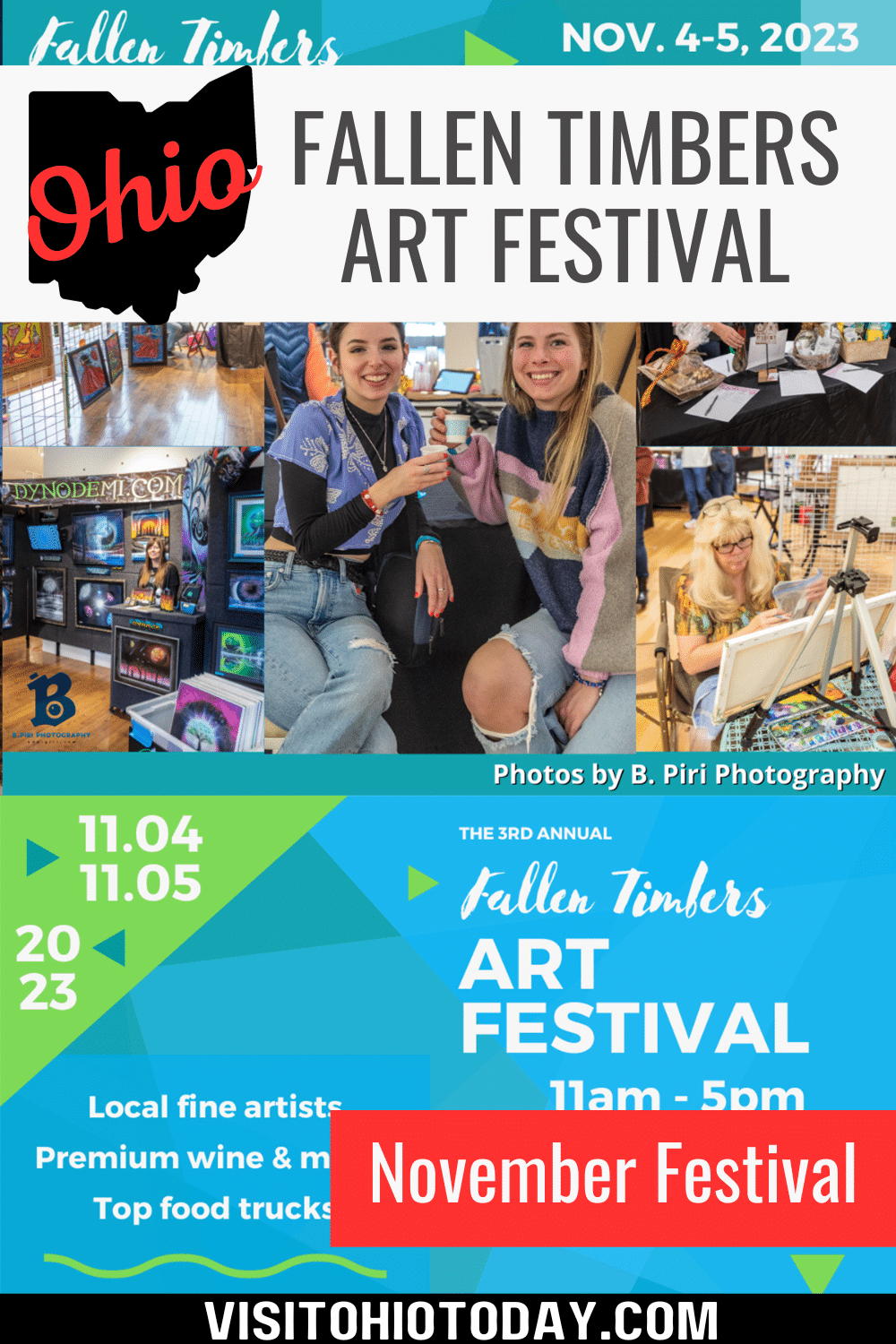 Fallen Timbers Art Festival is back for its third annual indoor fine arts show, taking place on Saturday, November 4 and Sunday, November 5, 2023 at The Shops at Fallen Timbers.