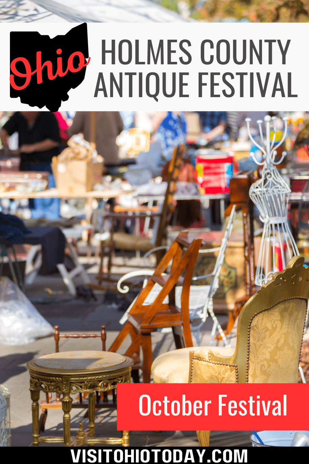 The Holmes County Antique Festival is two days of markets, arts and crafts, and demonstrations, October 7 and 8, 2023.