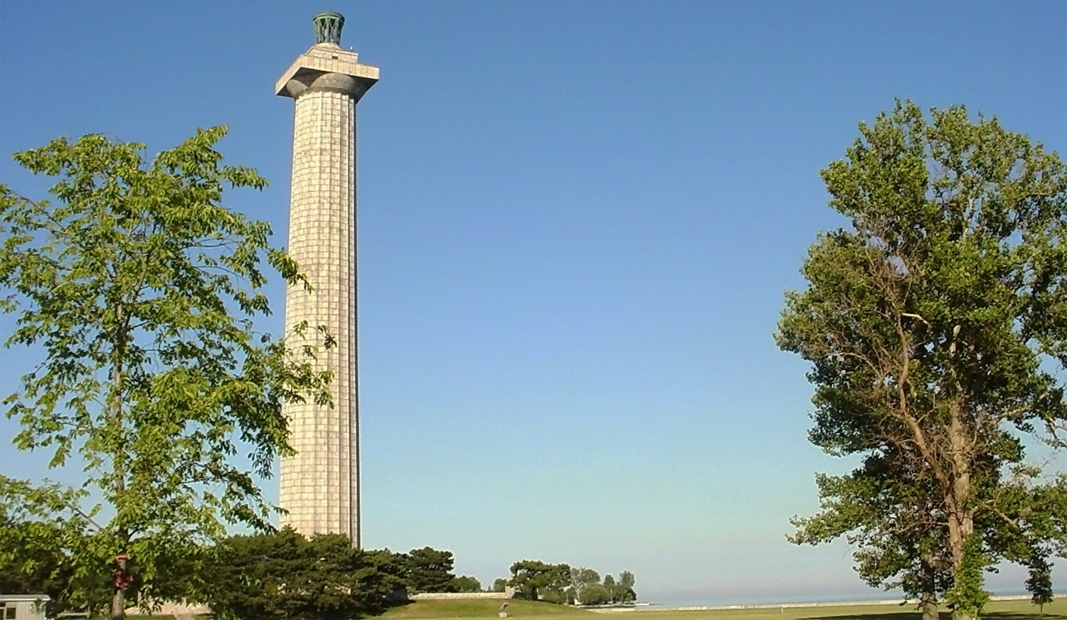 horizontal photo of Perry's Victory and International Peace Memorial in Put in Bay. Image via Wikimedia Commons Public Domain image