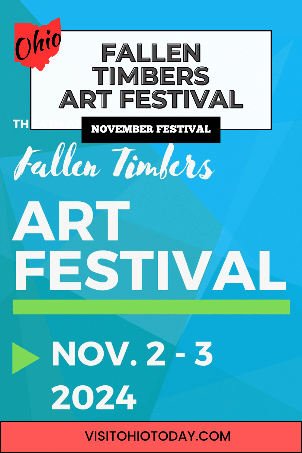 Fallen Timbers Art Festival takes place at The Shops at Fallen Timbers in Maumee. A weekend of art and entertainment in early November.