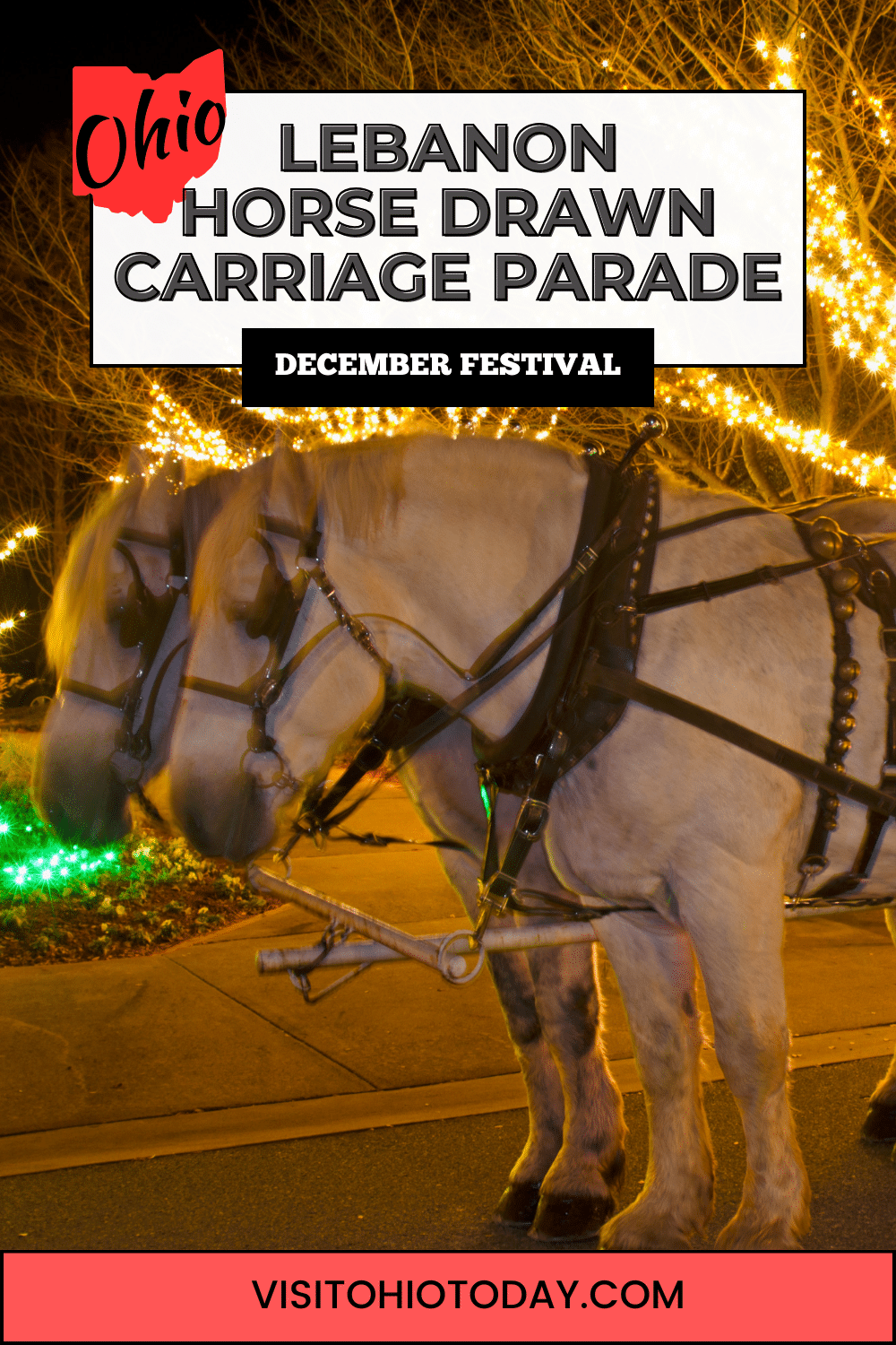 The Lebanon Horse Drawn Carriage Parade and Festival is a one-day event in downtown Lebanon in early December.