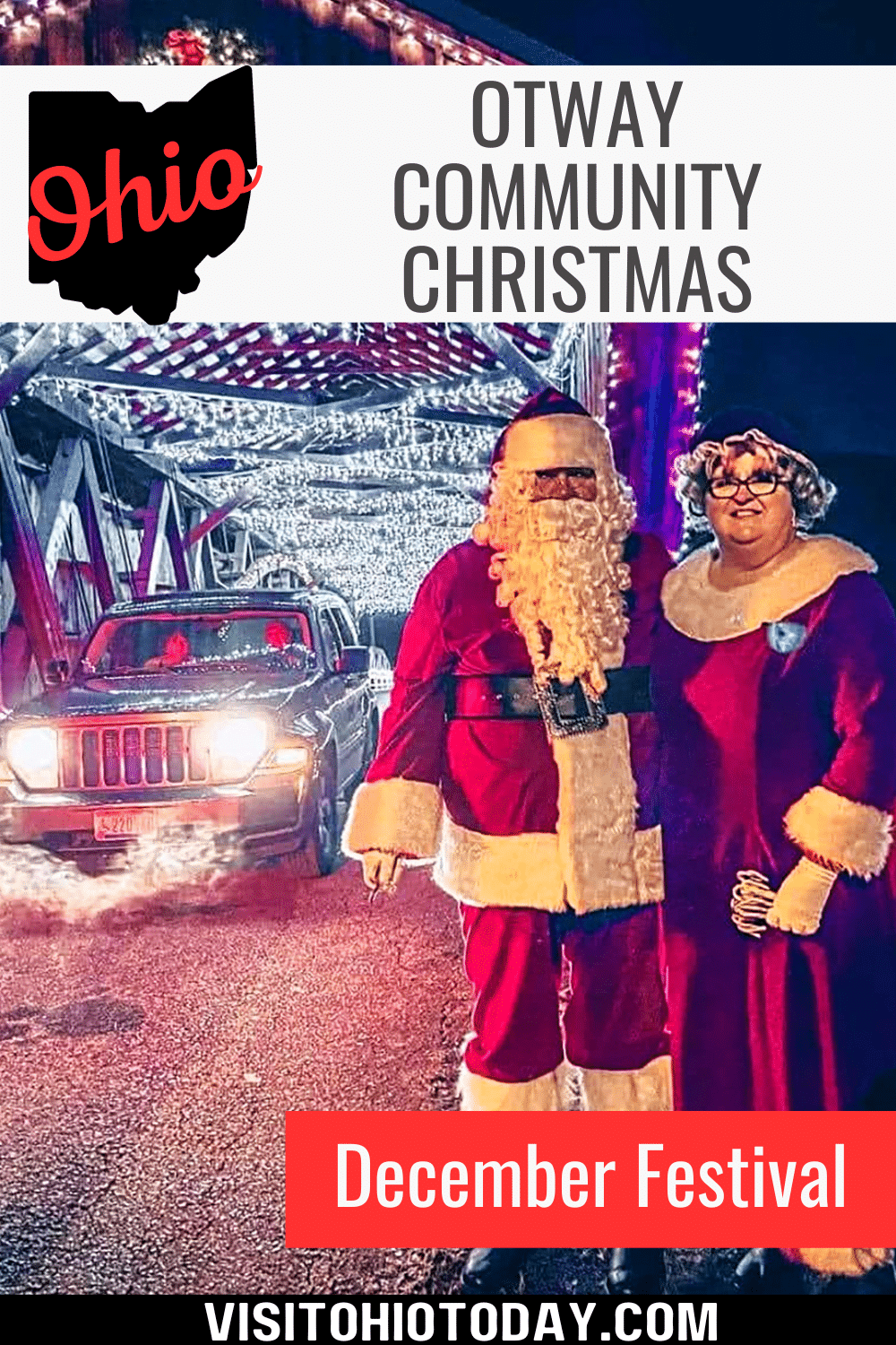 Otway Community Christmas is a one day festival in early December. Drive through the illuminated covered bridge and enjoy Redbird Christmas in the Otway Community Center.