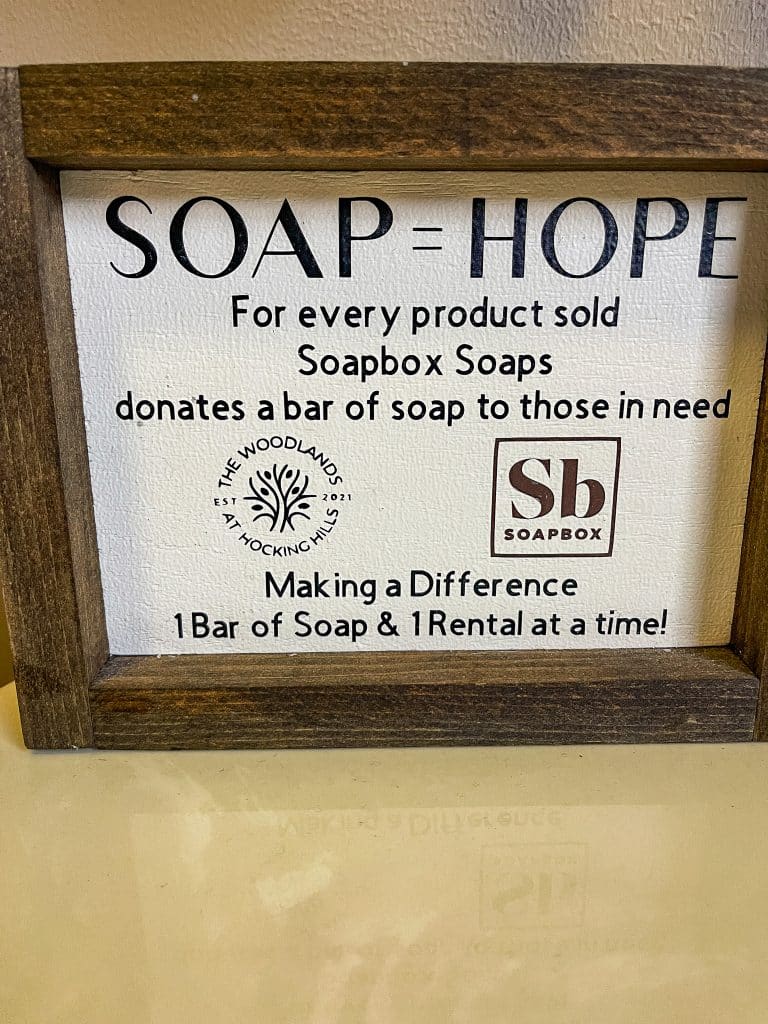 soap = hope sign which explains the donation of soap to those in need Photo Credit Cindy Gordon of VisitOhioToday.com