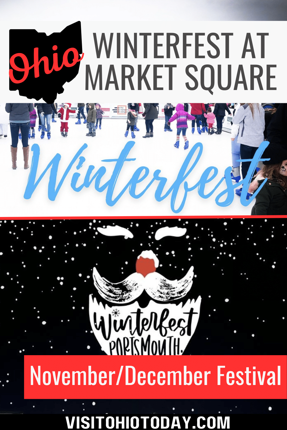 The Winterfest at Market Square is at Boneyfiddle’s Market Square, Portsmouth, Ohio from mid-November to the end of December. Visit this wonderland of lights and family fun.