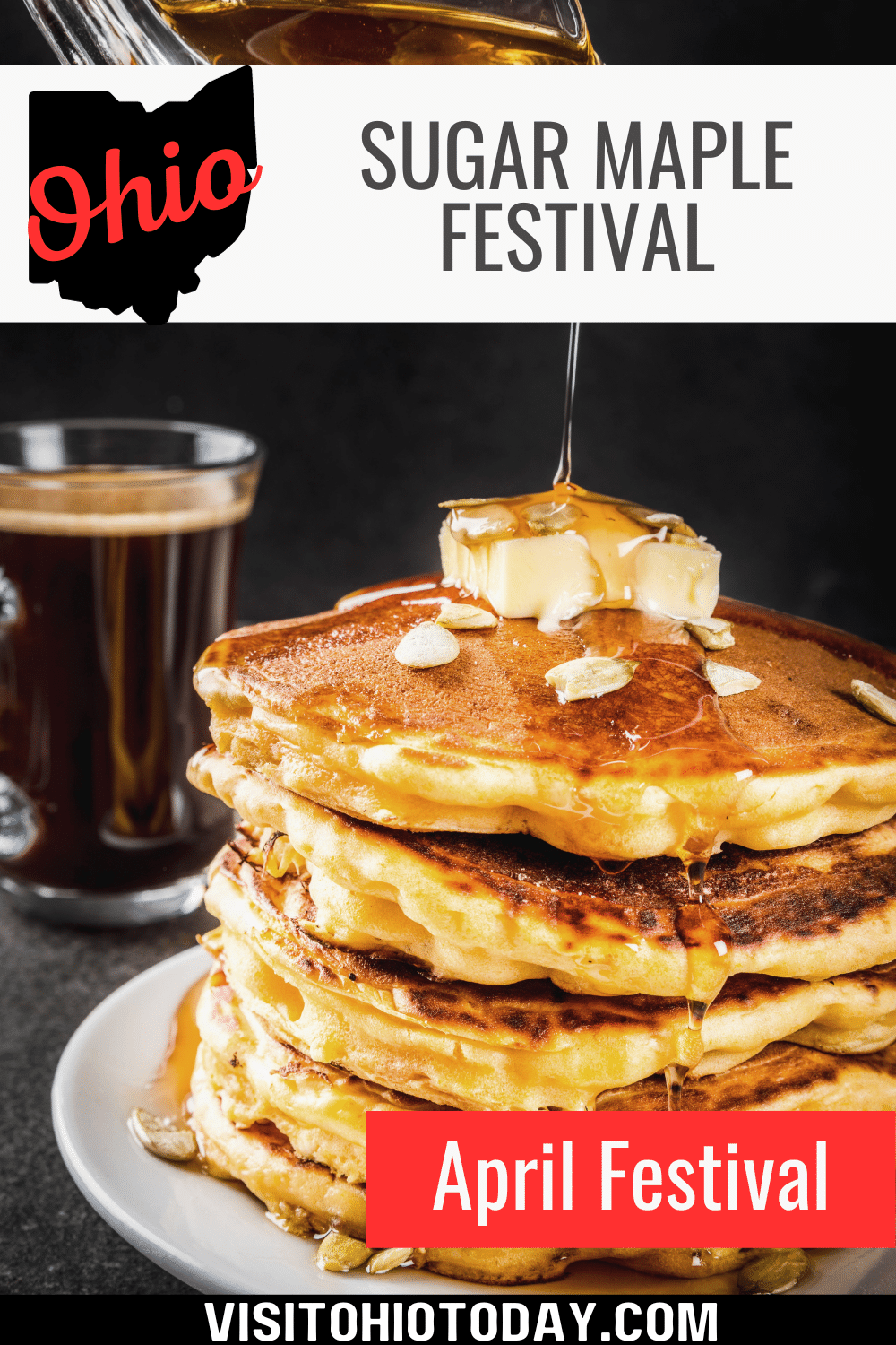 The Sugar Maple Festival is held in mid-April. This annual spring festival celebrates authentic Ohio-made maple syrup with vendors, craftspeople, and live music.